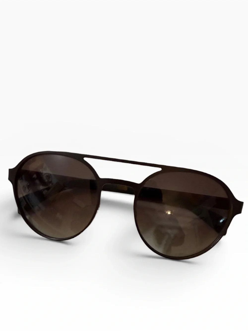 Marc Jacobs Brown Gradient Double-Bridge Aviator Sunglasses